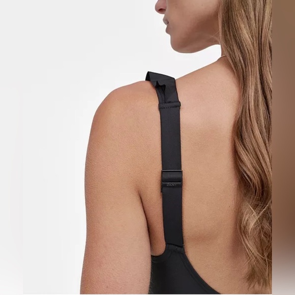 DKNY Ruffle Plunge Tummy Control Swimsuit - Picture 4 of 13